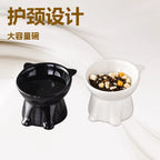 Anti-tipping cat bowl, cat food bowl, plastic drinking bowl, slanted mouth, high leg, pet dog food, dog bowl, protecting the cervical vertebrae