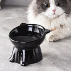 Anti-tipping cat bowl, cat food bowl, plastic drinking bowl, slanted mouth, high leg, pet dog food, dog bowl, protecting the cervical vertebrae