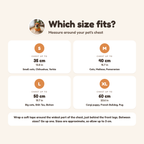 Little Pumpkin Costume size guide from S to XL by chest