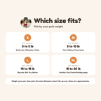 Merry Elf Dress size guide from S to XL by pet weight