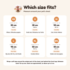 Pink Piglet Costume size guide from XS to 2XL by chest and weight